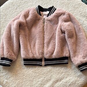 Truly me Pink Faux Fur Bomber Jacket